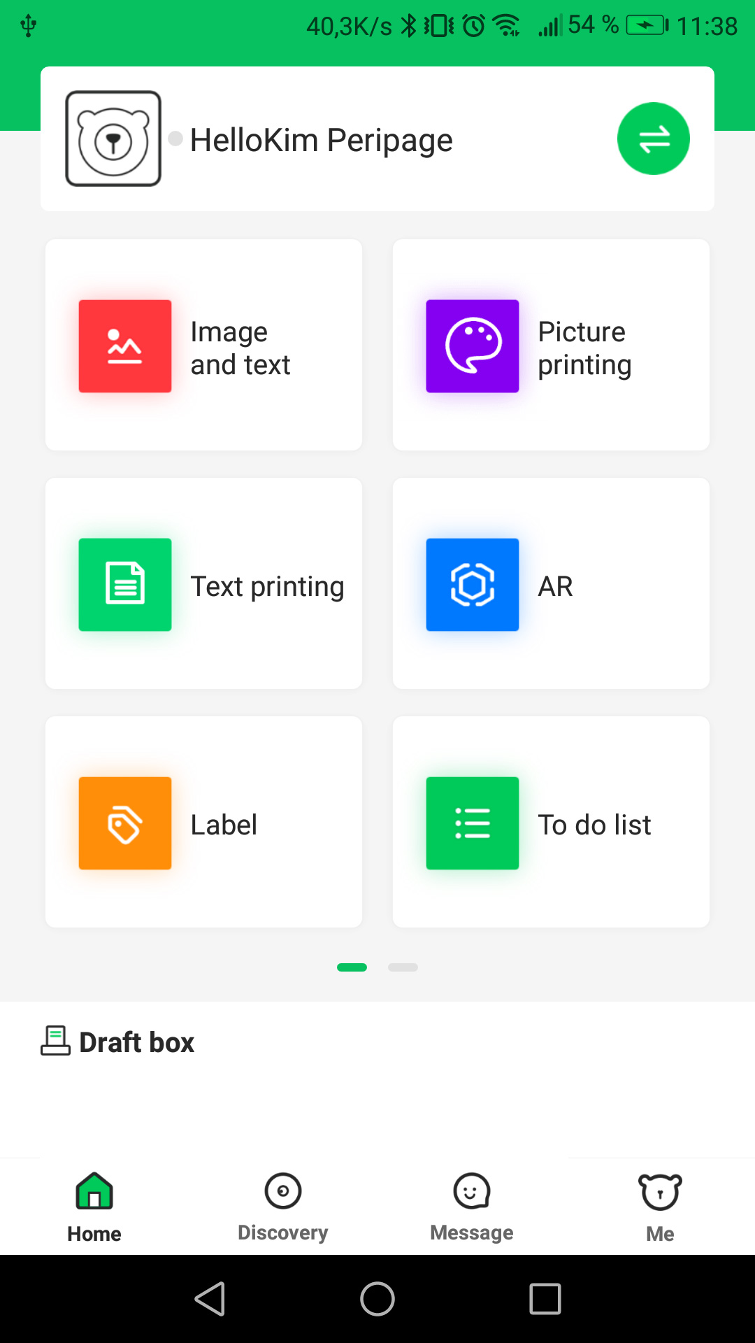 Imprimante Peripage - app