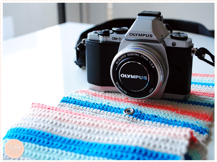 Pochette multicolore au crochet pour appareil photo - HelloKim