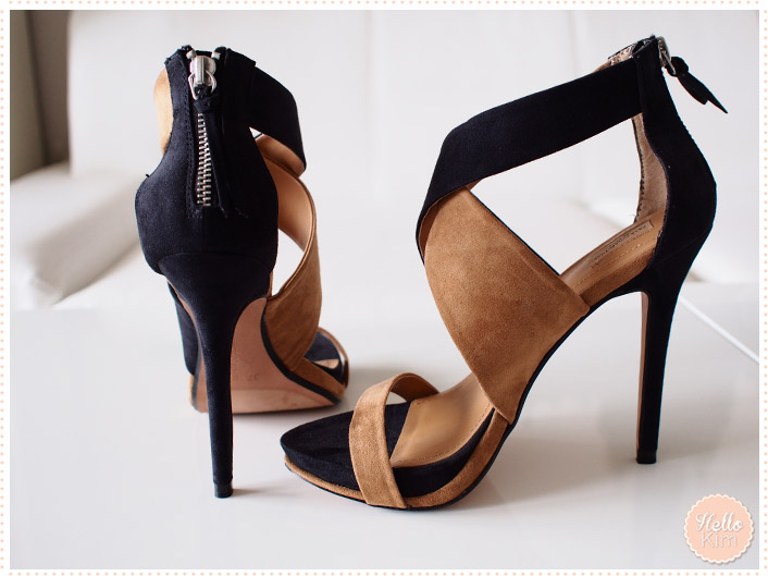 Chaussures stilettos ouvertes Zara - vue talon et côté >> HelloKim